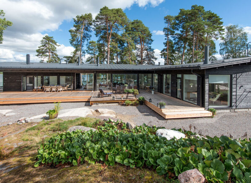 Unique eco wooden house