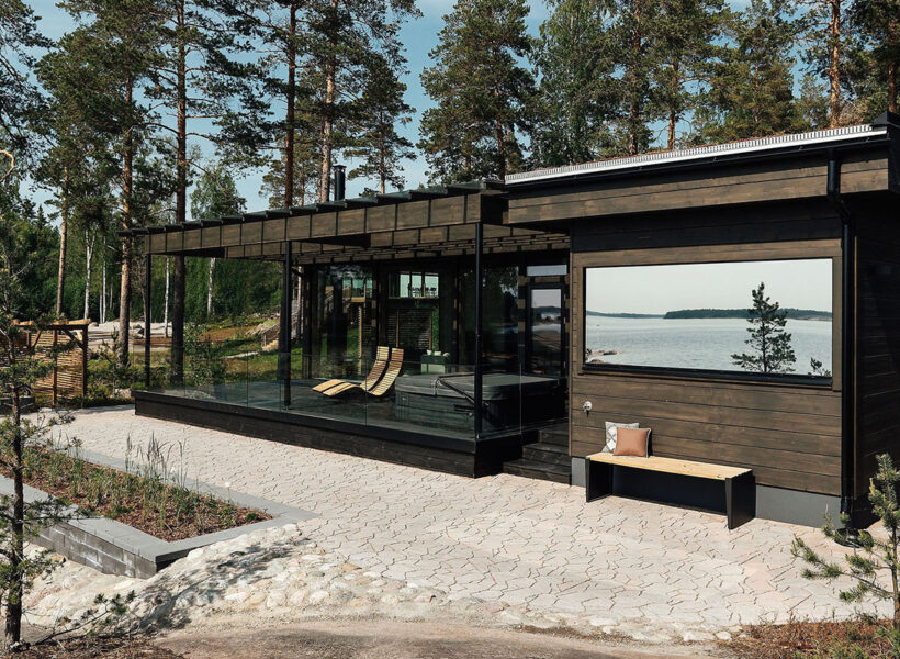 Modern log villa