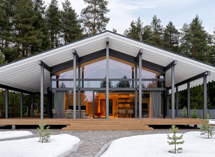 A modern and stylish Polar log house