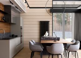 The modern kitchen of the Polar house